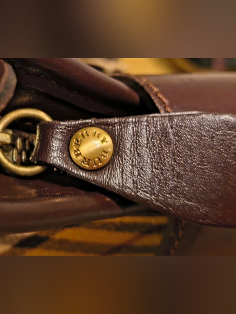 Authentic Vintage Burberry Haymarket Check Crossbody - Shadow Horse - Picture 5 of 11